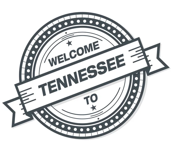 Bienvenido Tennessee Grunge Badge Sobre Fondo Blanco —  Fotos de Stock