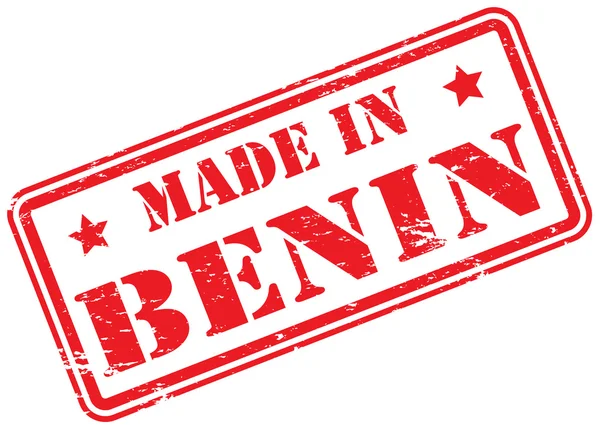 Made Benin Gumibélyegző Fehér — Stock Fotó
