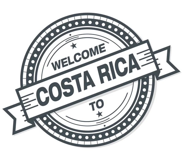 Bem Vindo Emblema Grunge Costa Rica Fundo Branco — Fotografia de Stock