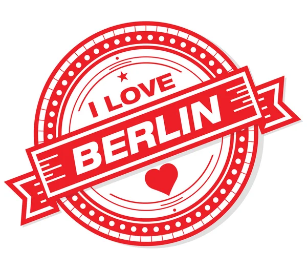 Love Berlin Grunge Badge White Background — Stock Photo, Image