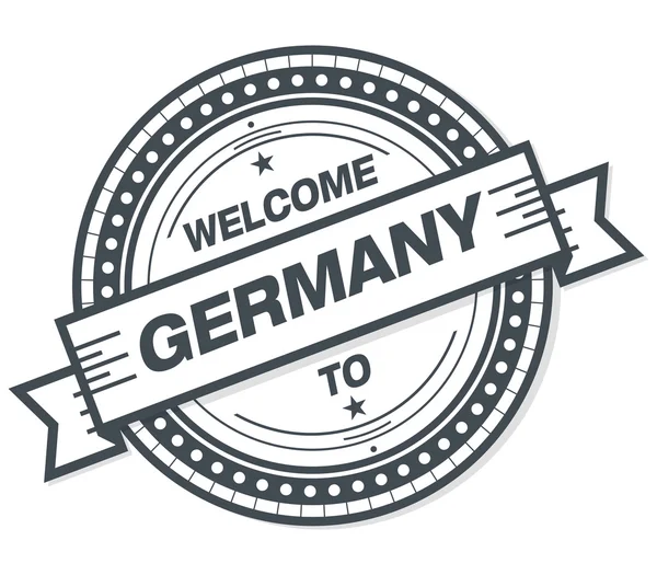 Välkommen Till Tyskland Grunge Badge Vit Bakgrund — Stockfoto