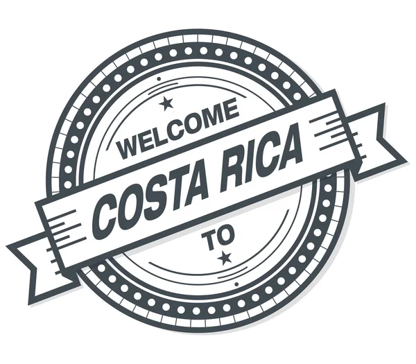 Bem Vindo Emblema Grunge Costa Rica Fundo Branco — Fotografia de Stock