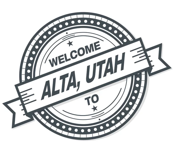 Bienvenido Alta Utah Insignia Grunge Sobre Fondo Blanco — Foto de Stock