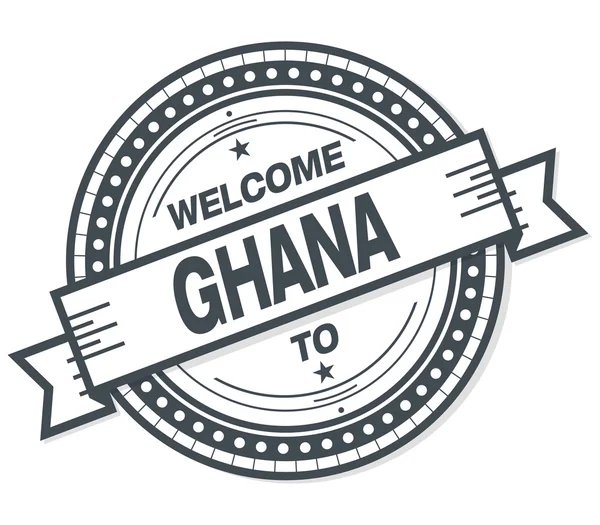 Bienvenido Insignia Ghana Grunge Sobre Fondo Blanco —  Fotos de Stock