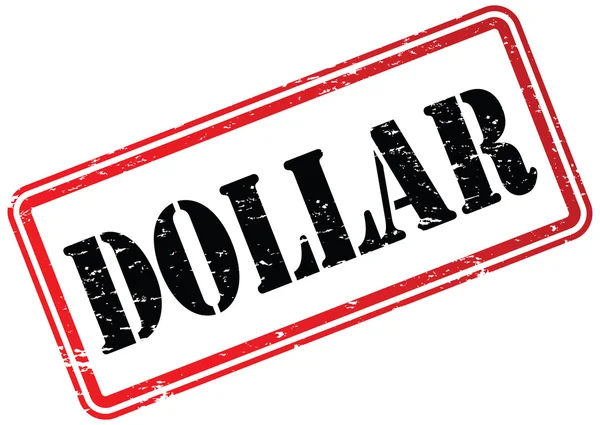 Dollar Rubber Stamp White — Stock Photo, Image