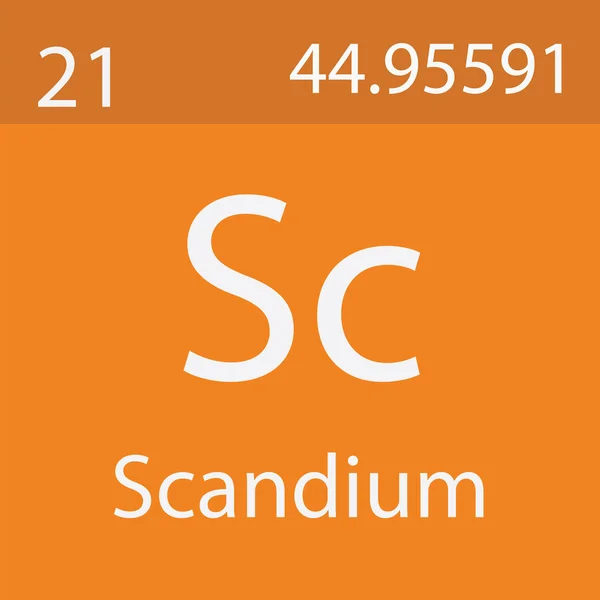Scandium Element Aus Periodensystem — Stockfoto