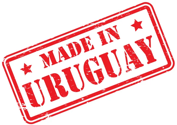 Made Uruguay Rubber Stamp White — Stok Foto