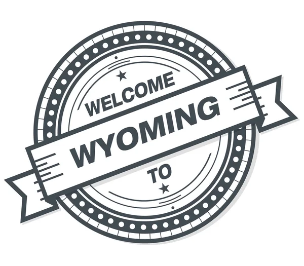 Welcome Wypming Grunge Badge White Background — Stock Photo, Image