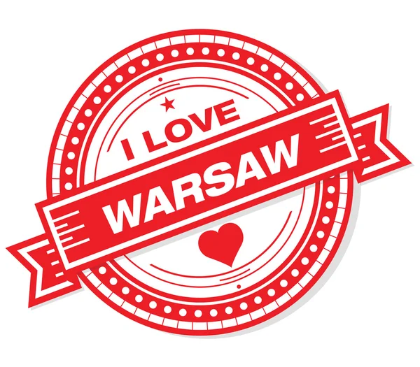 Encanta Warsaw Grunge Badge Sobre Fondo Blanco —  Fotos de Stock