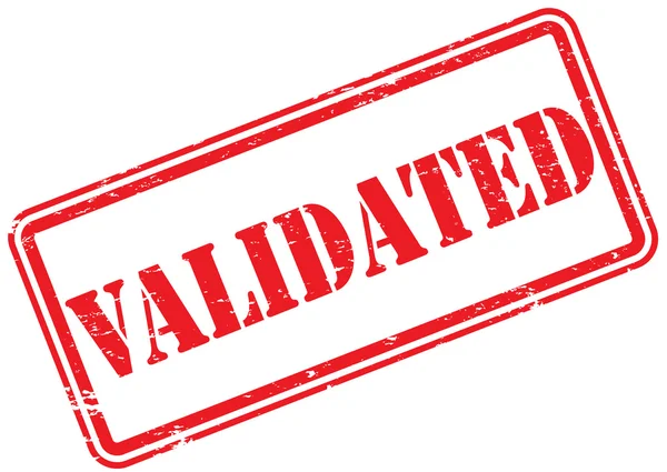 Validated Rubber Stamp White — Stock Photo, Image