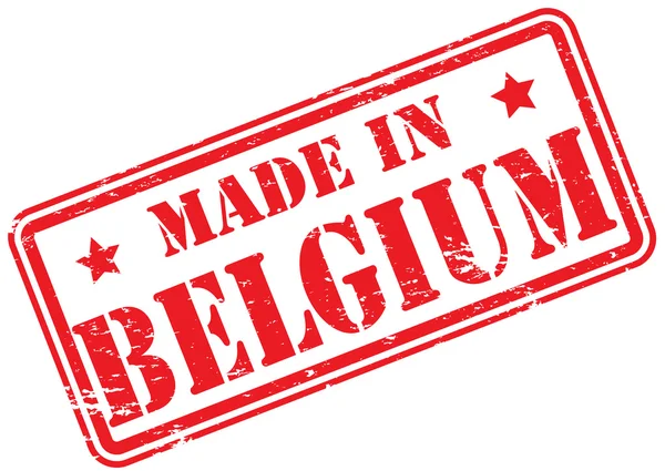 Made Belgium Gumibélyegző Fehér — Stock Fotó