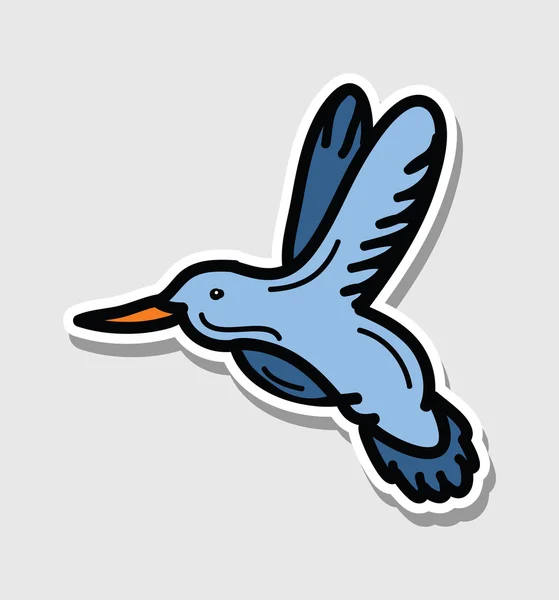 Ilustración Pájaro Azul Pequeño Sobre Fondo Claro —  Fotos de Stock