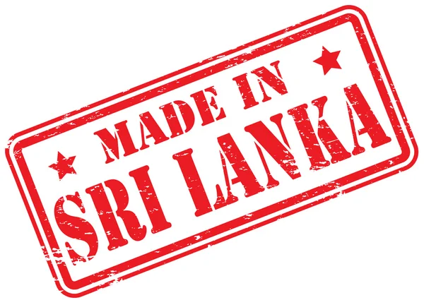 Gemaakt Sri Lanka Rubber Stempel Wit — Stockfoto
