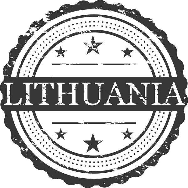 Lituanie Pays Grunge Timbre Symbole — Photo