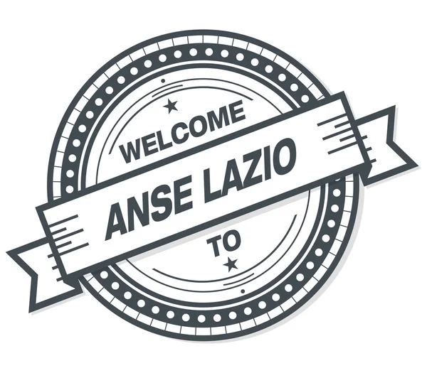 Καλώς Ήλθατε Στο Σήμα Anse Lazio Γκραντζ Λευκό Φόντο — Φωτογραφία Αρχείου