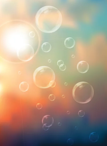 Sunny Bubbles Vector Background — Stock Photo, Image