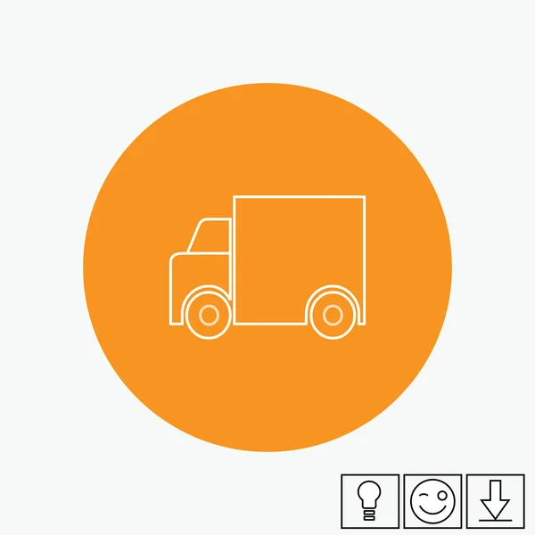 运输卡车平面图标 — 图库照片