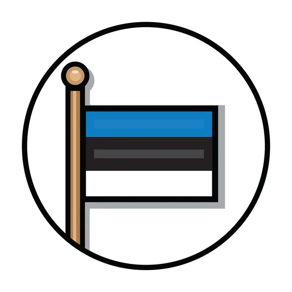 Flat Estonia Flag Vector — Stock Photo, Image