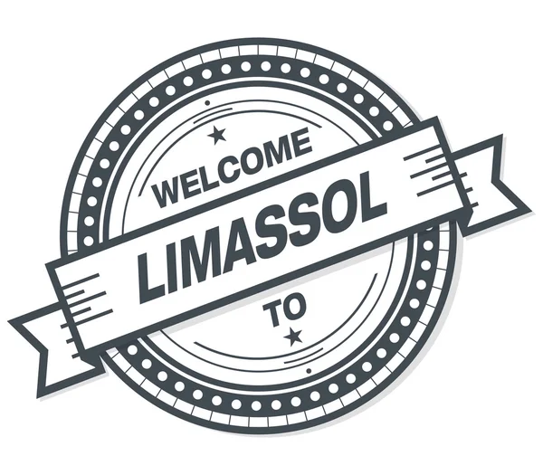 Bienvenido Limassol Grunge Badge Sobre Fondo Blanco —  Fotos de Stock