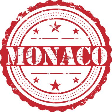 Monaco şehir hedef Grunge pul sembol