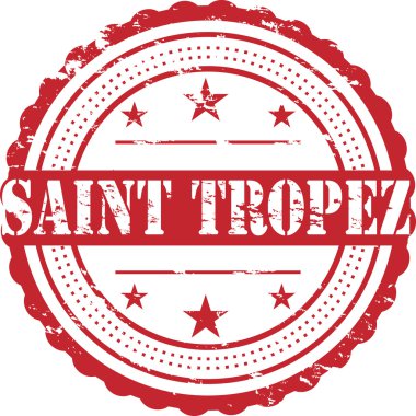 Saint Tropez hedef şehir Grunge pul sembol