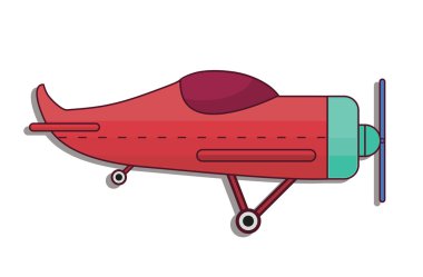 Kırmızı helikopter basit Illustration