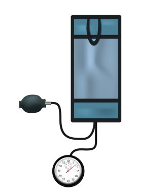 Beyaz izole gerçekçi kan basıncı Cuf