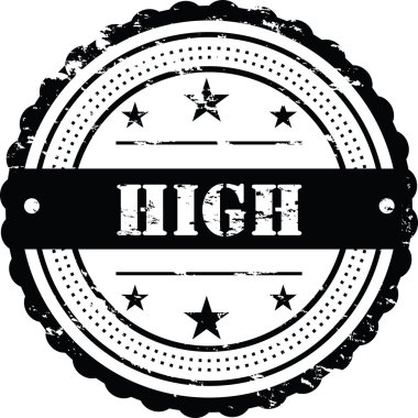 Yüksek/grunge Badge beyaz