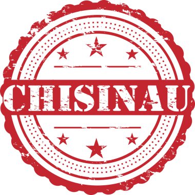 Chisinau şehir hedef Grunge pul sembol