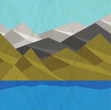 Karikatür arka plan peyzaj vektör