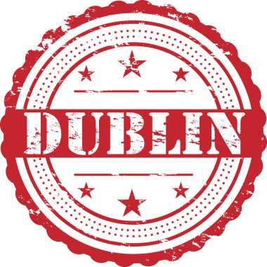 Dublin/grunge Badge beyaz