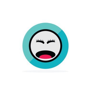 Beyaz arka plan üzerinde izole üç duygu çıkartmaları kümesi