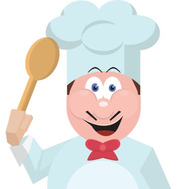 Şef Illustration karakter beyaz