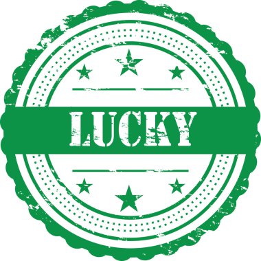 Şanslı/grunge Badge beyaz