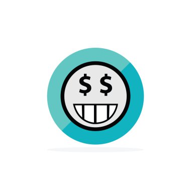 Beyaz arka plan üzerinde izole üç duygu çıkartmaları kümesi