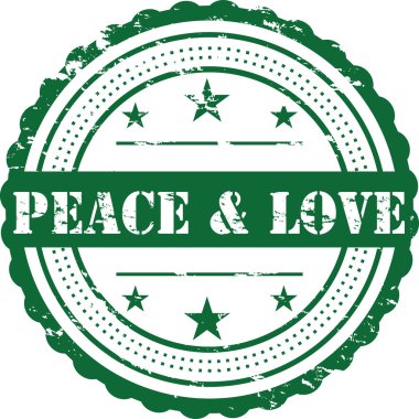 Barış ve sevgi / Grunge rozet
