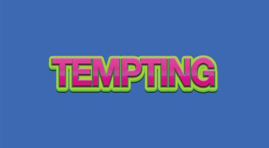 mavi arka planda cazip renkli kelime