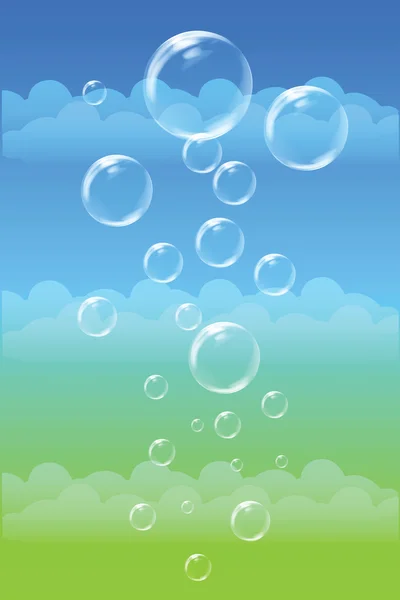 Blue Shiny Bubbles Background — Stock Photo, Image