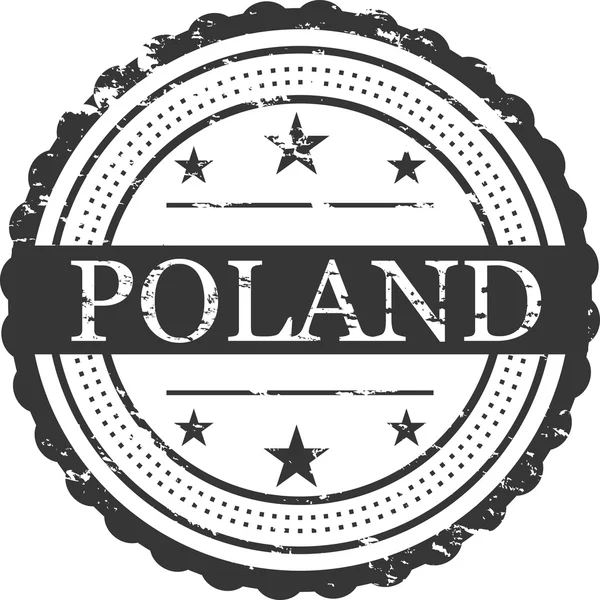 Polonia Città Paese Timbro Distintivo — Foto Stock