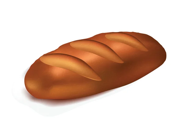 Реалістичний Хліб Ізольований Білому — стокове фото