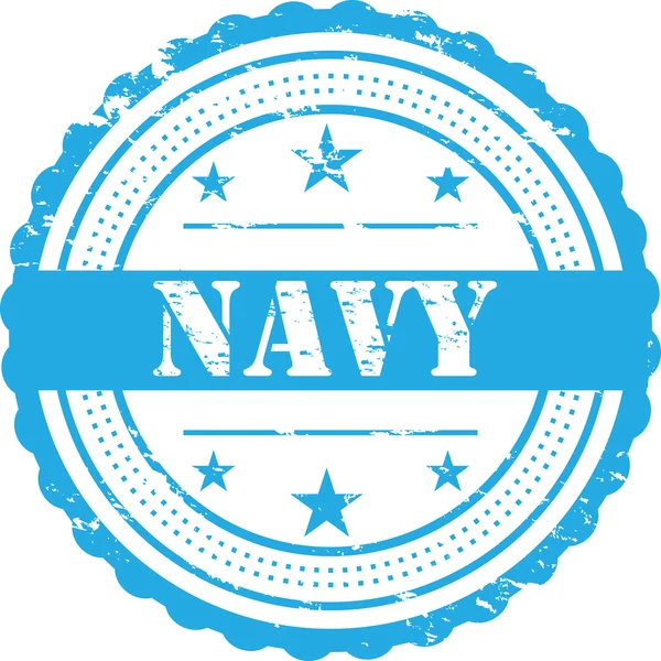 Insignia Navy Grunge Blanco —  Fotos de Stock