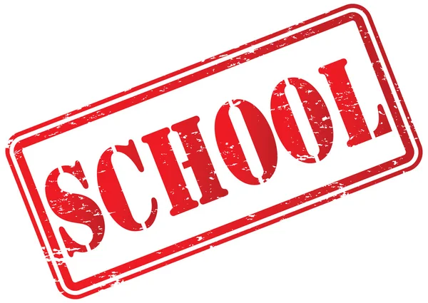 School Rubber Stempel Wit — Stockfoto