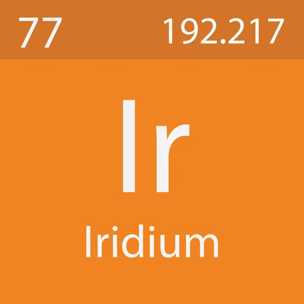 Iridium Element Uit Periodieke Tabel — Stockfoto