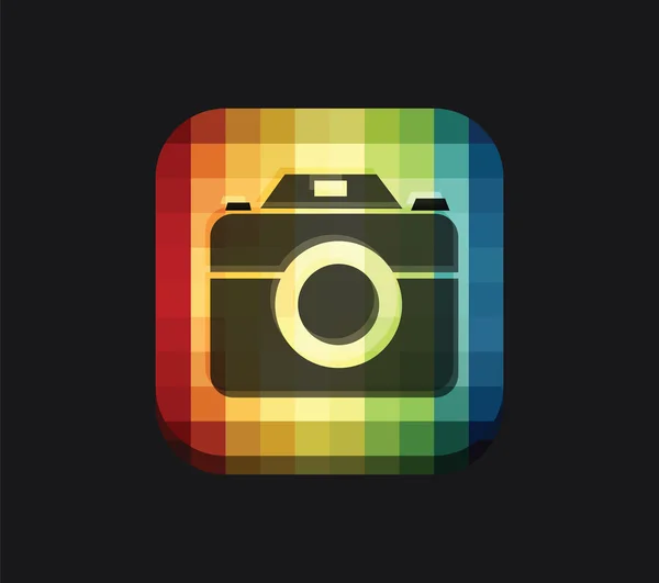 Camera Icon Mozaic Fundo — Fotografia de Stock