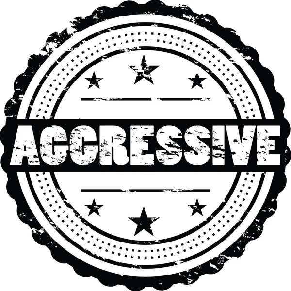 Aggressive Stamp Sticker White — Stock Photo, Image