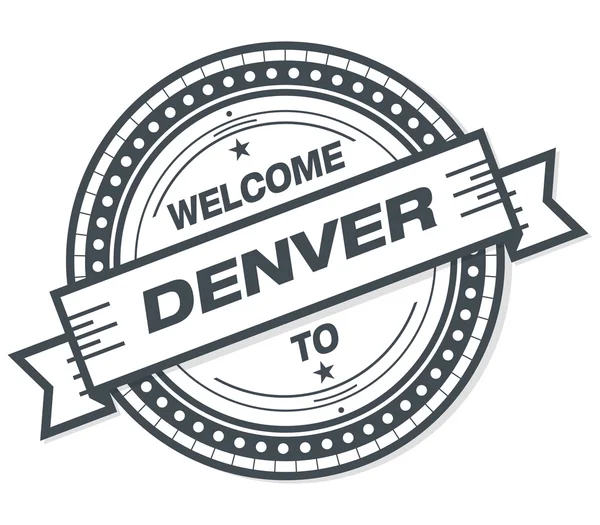 Bienvenido Denver Grunge Badge Sobre Fondo Blanco —  Fotos de Stock