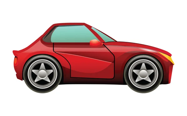 Червоний Спортивний Автомобіль Icon Ізольовані Білому — стокове фото