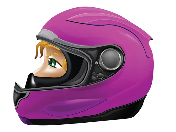 Hohe Detaillierte Realistische Frauen Motorradhelm — Stockfoto