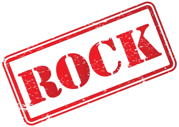 Rock Rubber Stempel Auf Weiß — Stockfoto