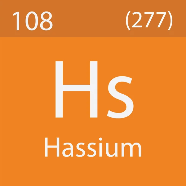Hassium Element Uit Periodieke Tabel — Stockfoto